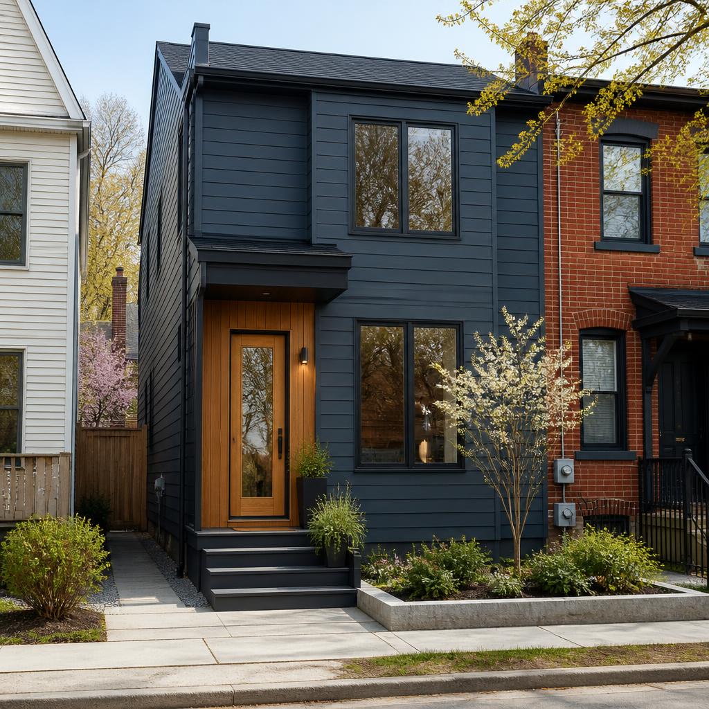 Townhouse entry update, AI-generated illustrative after example