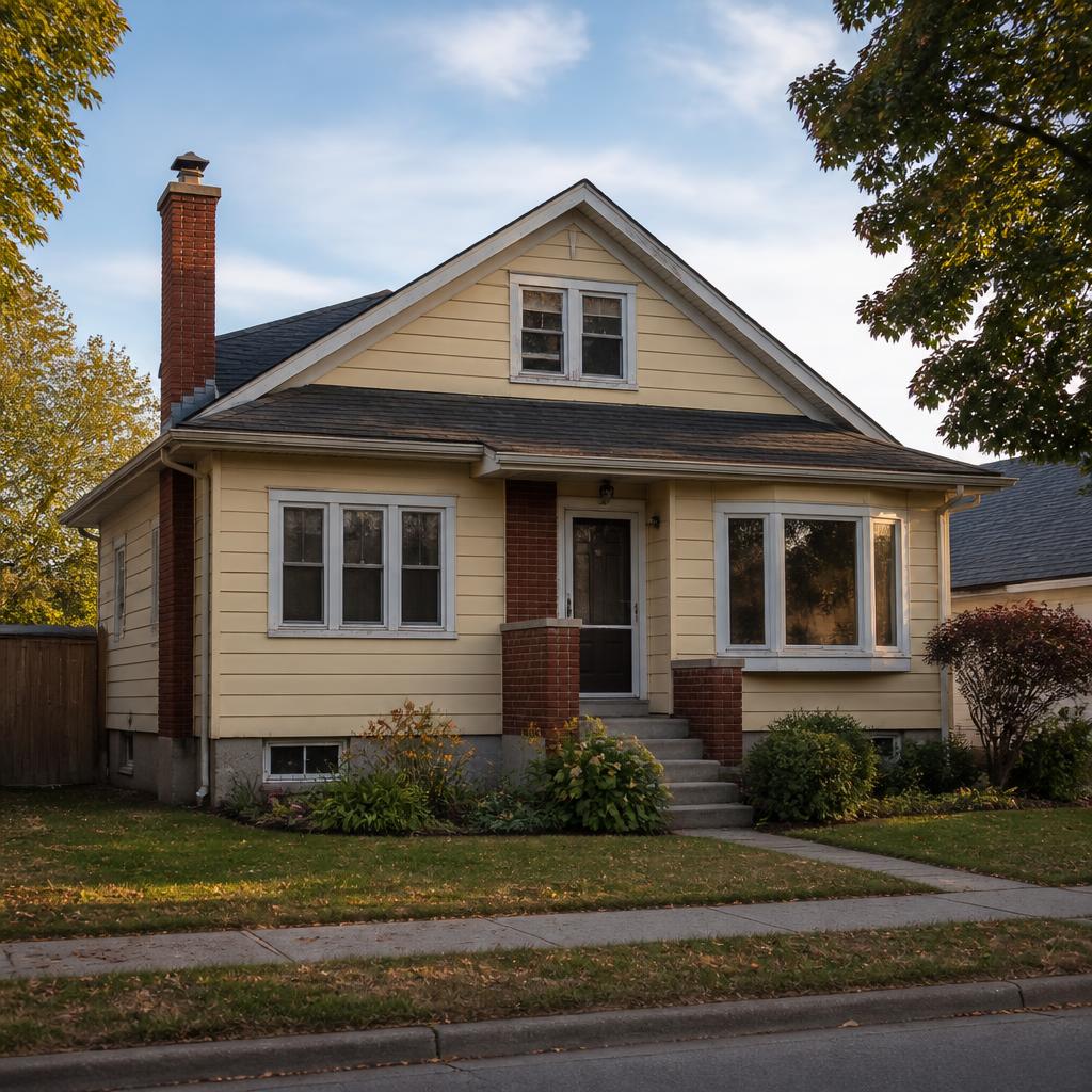 Insulated siding planning example, AI-generated illustrative before example